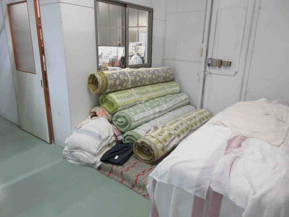 Rolls of patterned cloth